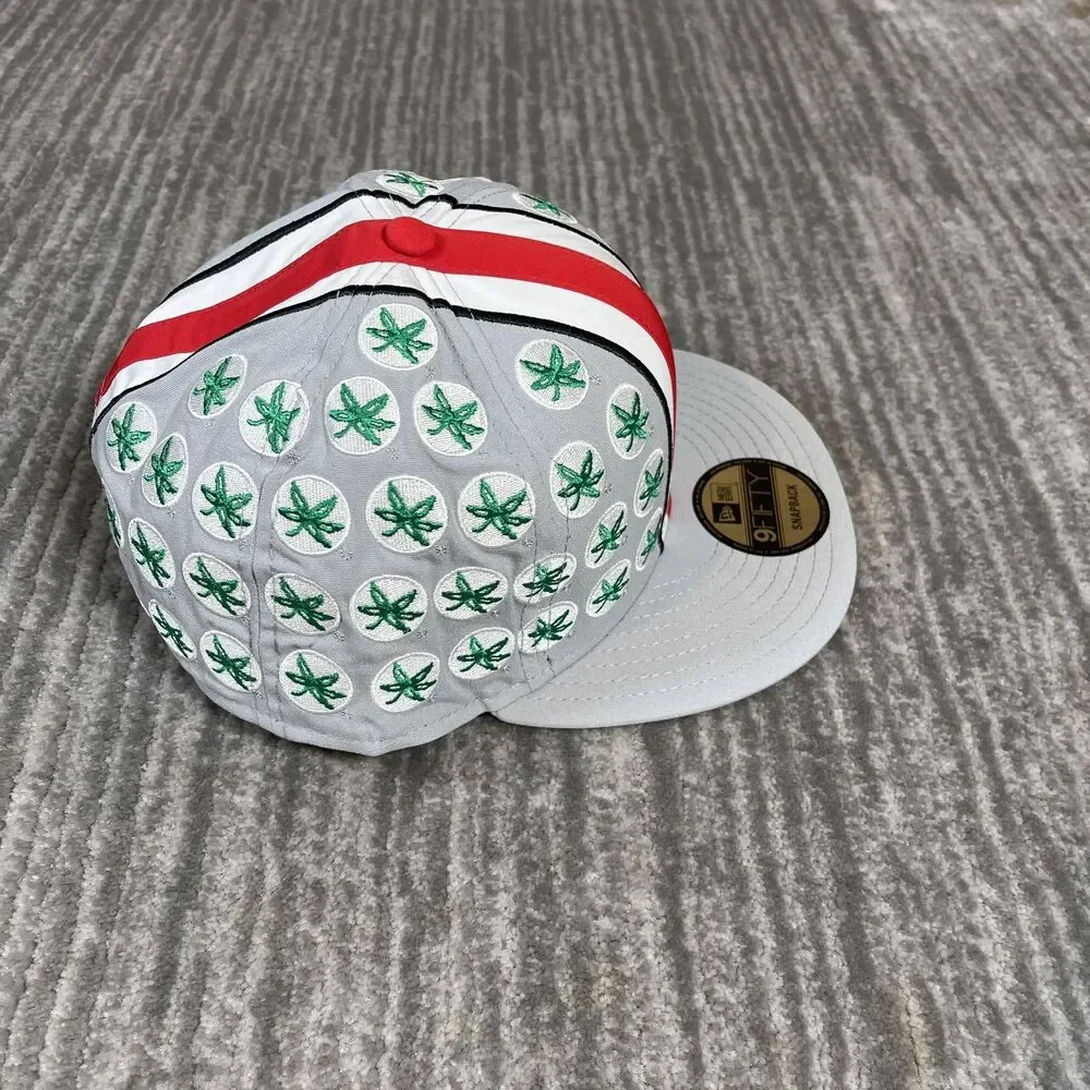 Ohio State Buckeyes Hat Cap Snap Back One Size Gray Red NCAA Football New Era